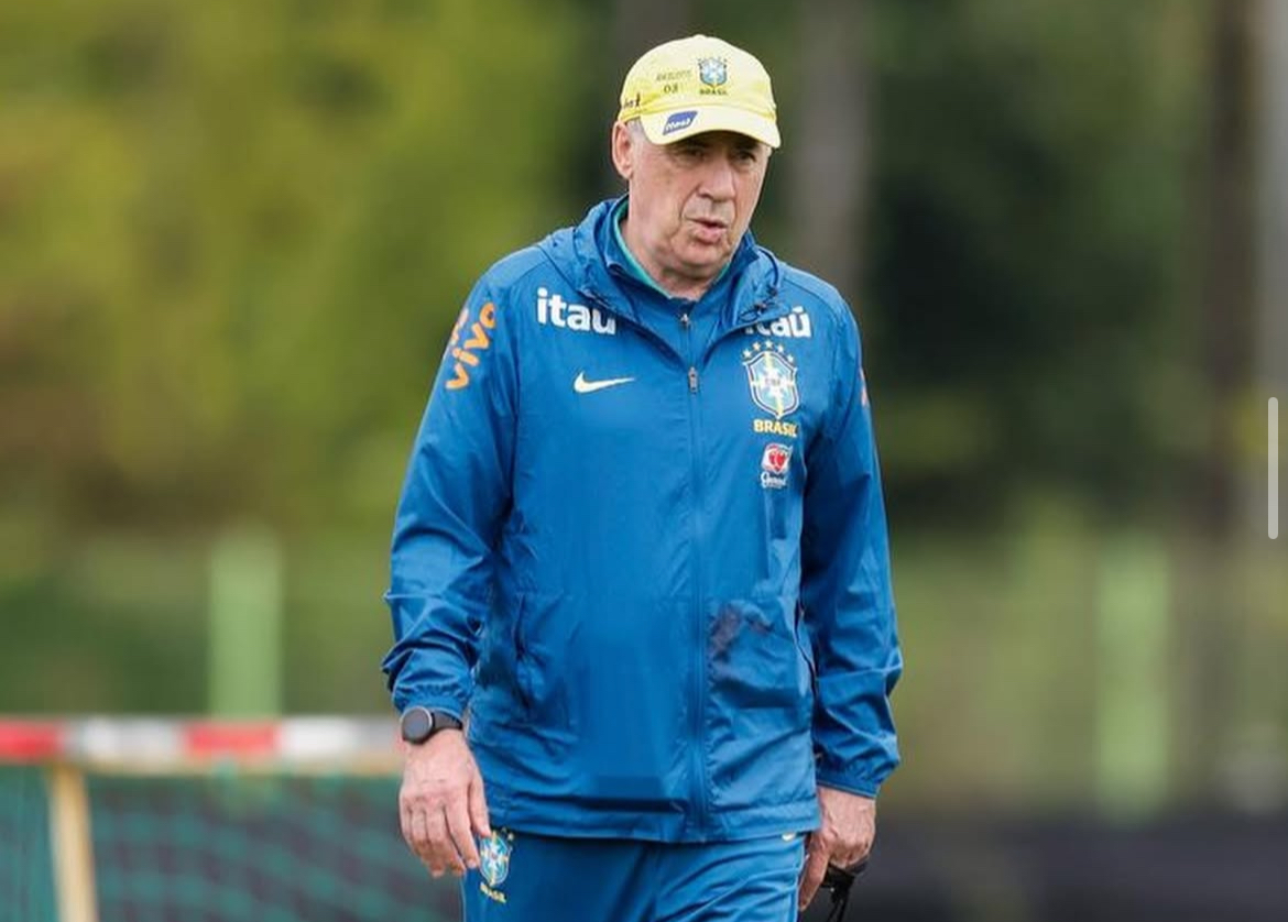 Imagem - Ancelotti promove mudança no gol do Brasil para enfrentar o Japão