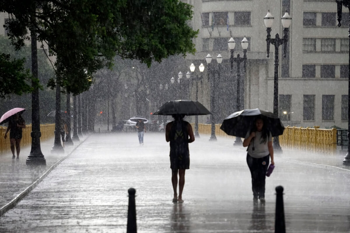 O contato direto com a água da chuva contaminada pode favorecer o surgimento de doenças (Imagem: Iara Faga | Shutterstock)