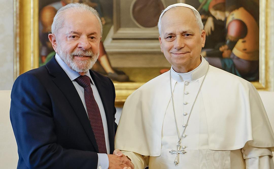 (Presidente Lula e Papa Leão XIV)