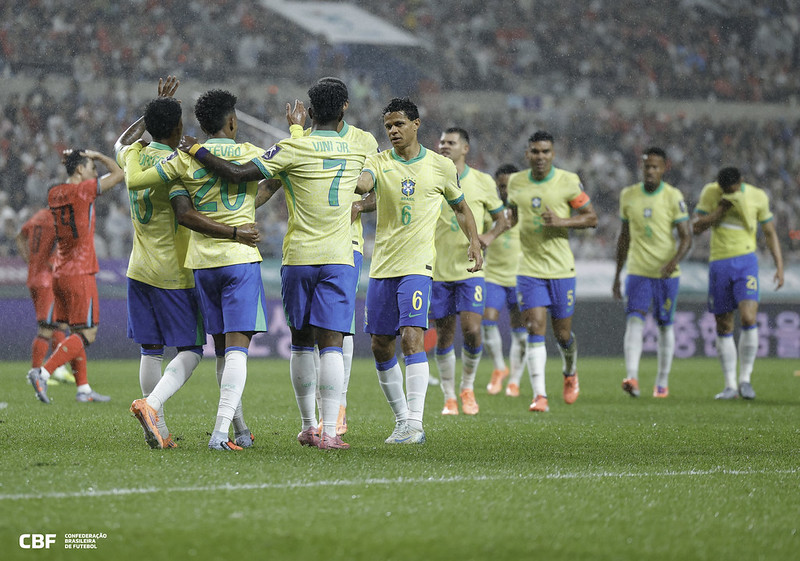 Brasil vem de goleada em cima da Coreia do Sul - 