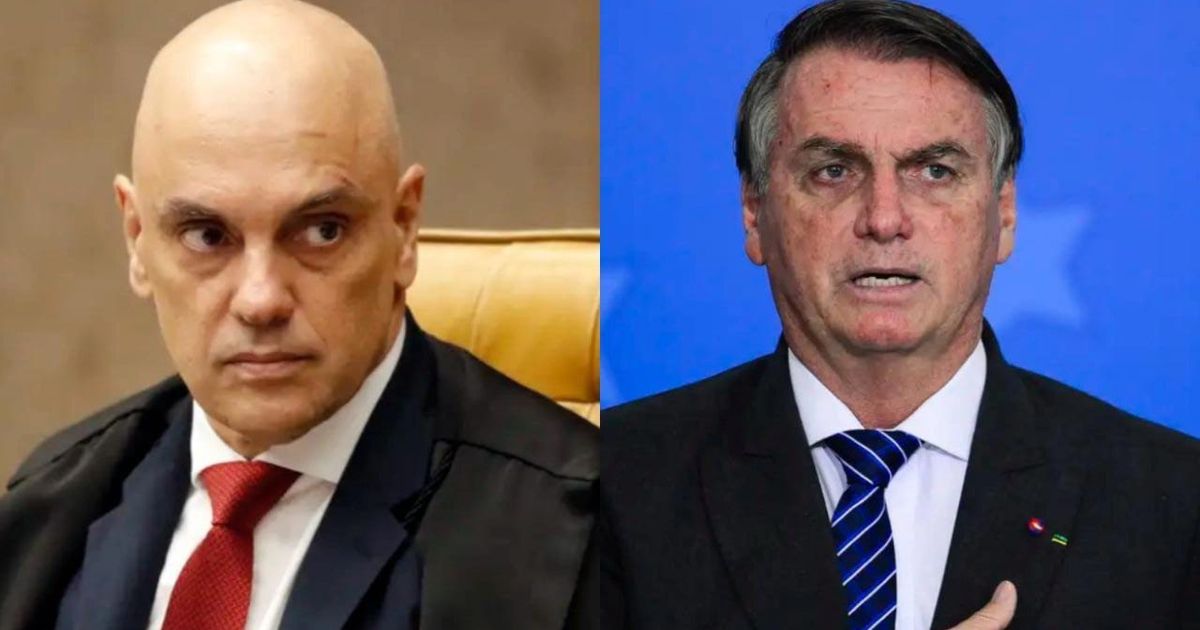 Alexandre de Moraes e Jair Bolsonaro -