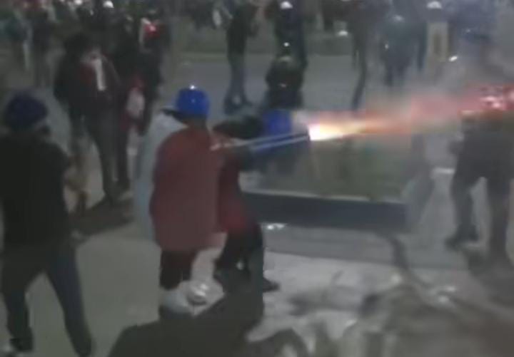Protestos na capital Lima -