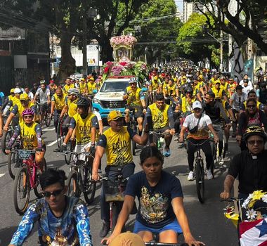 Imagem - Ciclo Romaria reúne milhares de ciclistas e fiéis nas ruas de Belém em homenagem a Nossa Senhora de Nazaré