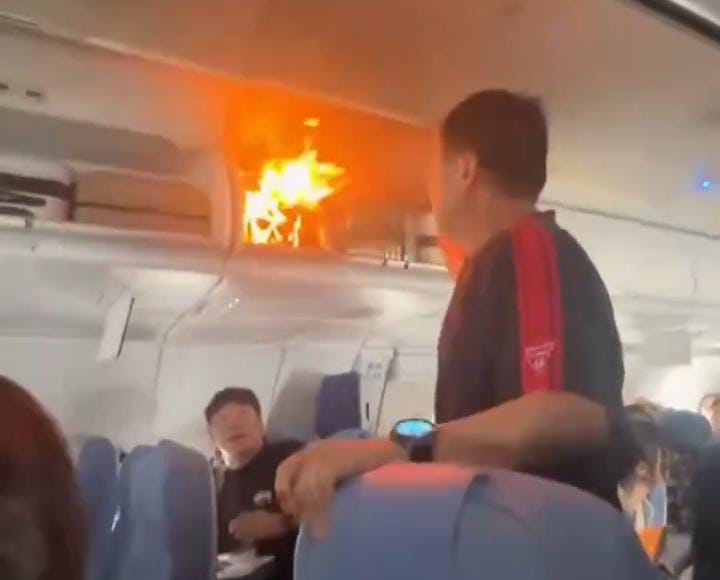 Fogo assustou passageiros -