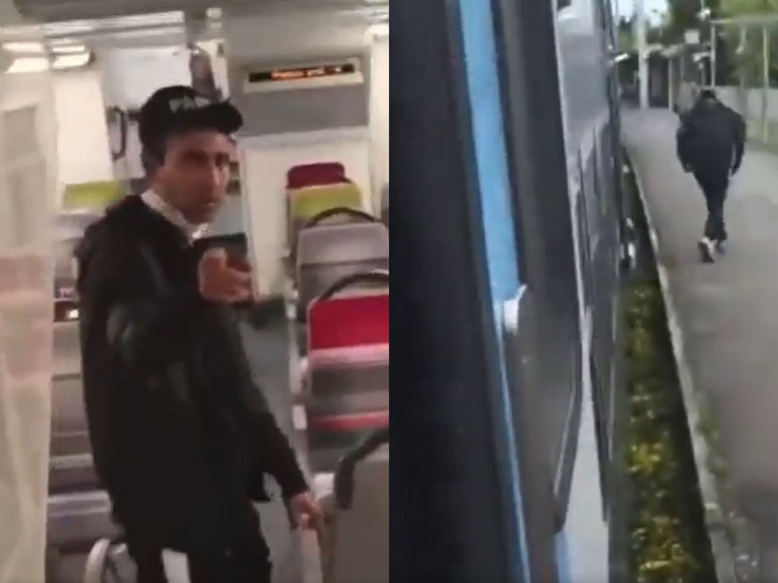 Ao perceber que estava sendo gravado, o homem fugiu do local, descendo na estação seguinte.