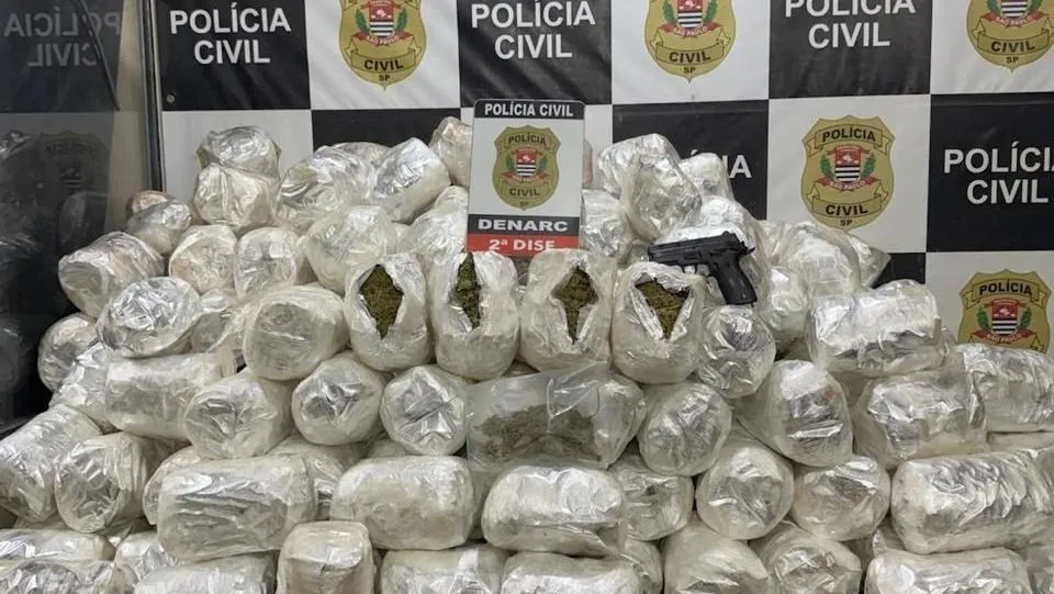 Imagem - Caminhoneiro é preso com 130 kg de drogas em operação da Polícia Civil de São Paulo