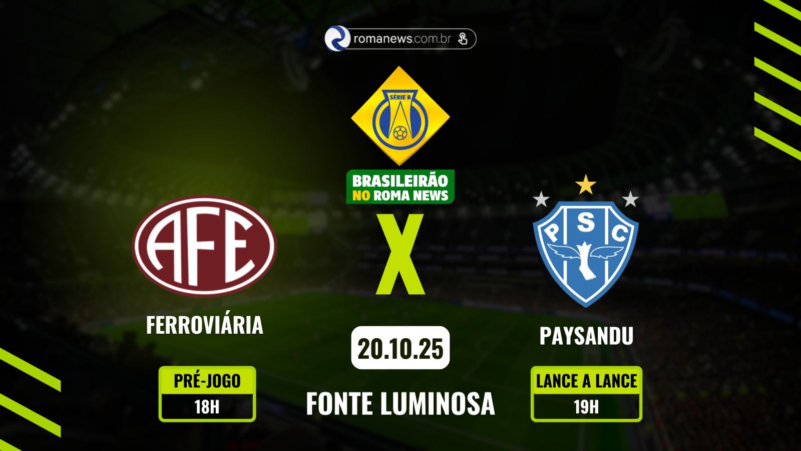 Roma News faz a cobertura do jogo em tempo real - 