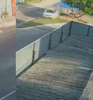 Imagem - Vídeo: carro desgovernado quase atropela casal no Tapanã