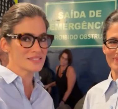 Imagem - Renata Vasconcellos aparece com irmã gêmea em vinheta de fim de ano da Globo
