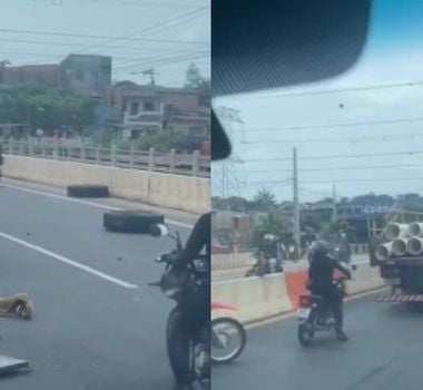 Imagem - Vídeo: roda de caminhão se solta na Av. Julio Cesar