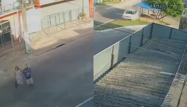 Vídeo: carro desgovernado quase atropela casal no Tapanã