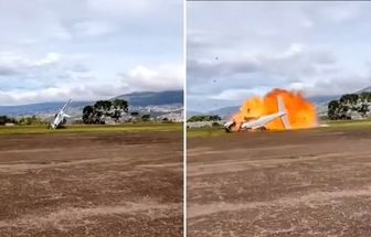 Vídeo: avião cai e explode logo após decolagem na Venezuela