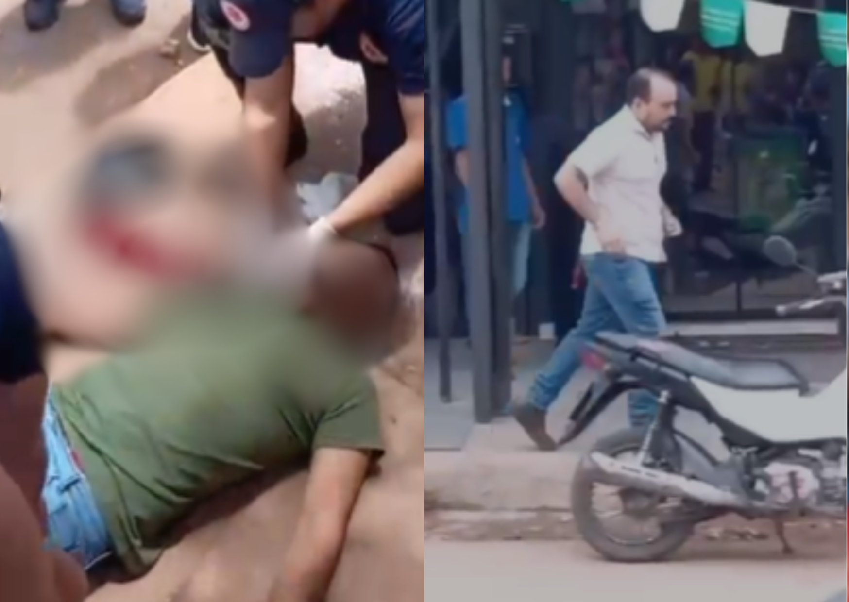 Comerciante reagiu à ação dos criminosos durante assalto a uma loja na manhã desta quarta-feira (22)