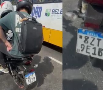Imagem - Motociclista é preso com placa adulterada em blitz na avenida Almirante Barroso, em Belém