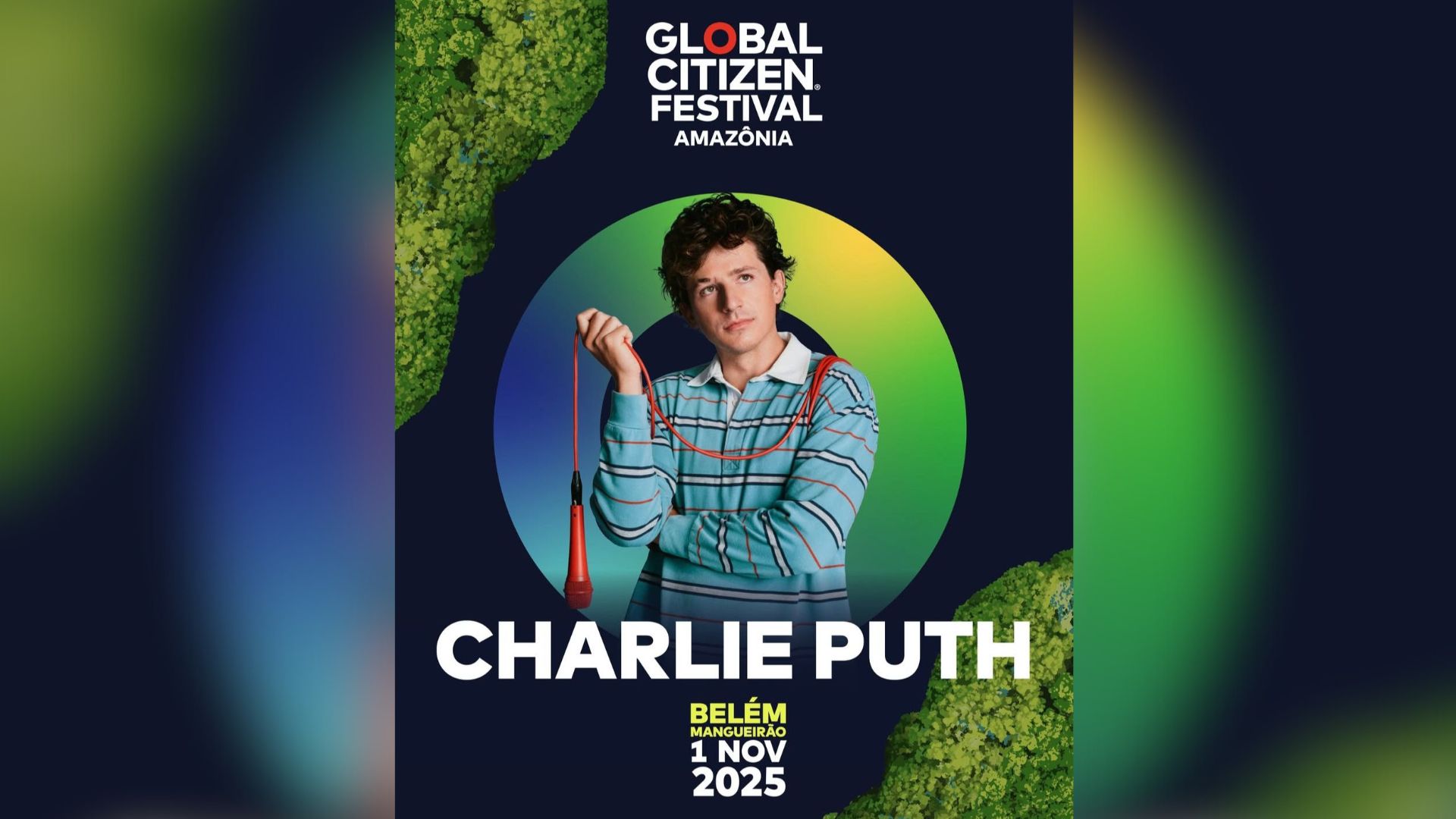 Imagem - Charlie Puth confirma presença no Global Citizen Amazônia, em Belém