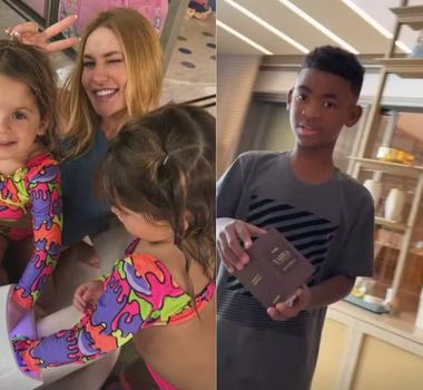 Imagem - Familiares de Vinicius Jr. participam da festa de Maria Flor com Virgínia Fonseca