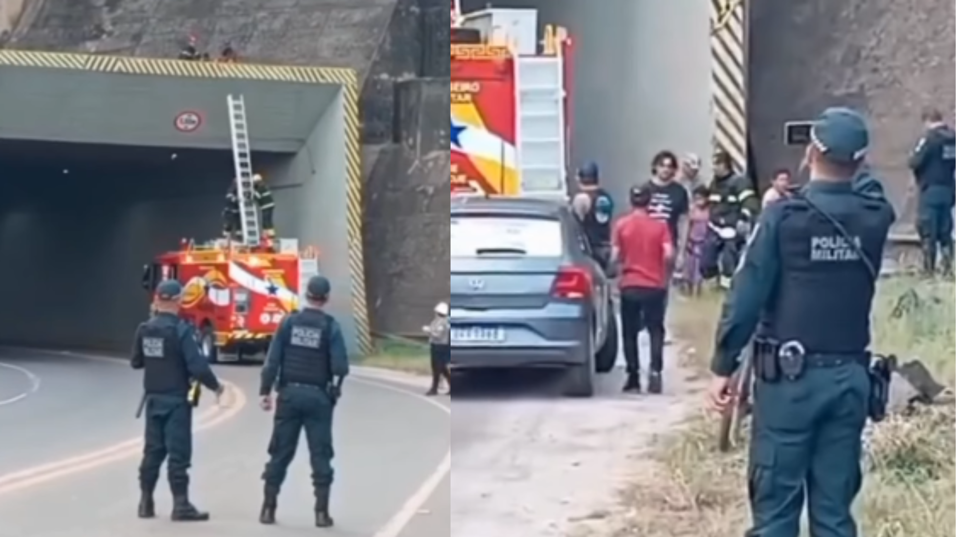 Momento de tensão mobilizou moradores, polícia e Corpo de Bombeiros nesta terça-feira