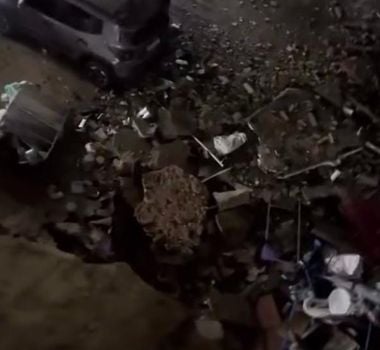 Imagem - Desabamento no Largo da Palmeira em Belém deixa uma pessoa ferida