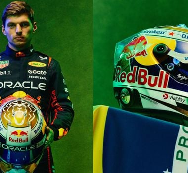Imagem - Verstappen revela capacete especial com cores do Brasil para o GP de São Paulo