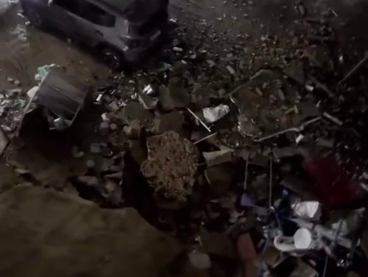 Imagem - Desabamento no Largo da Palmeira em Belém deixa uma pessoa ferida