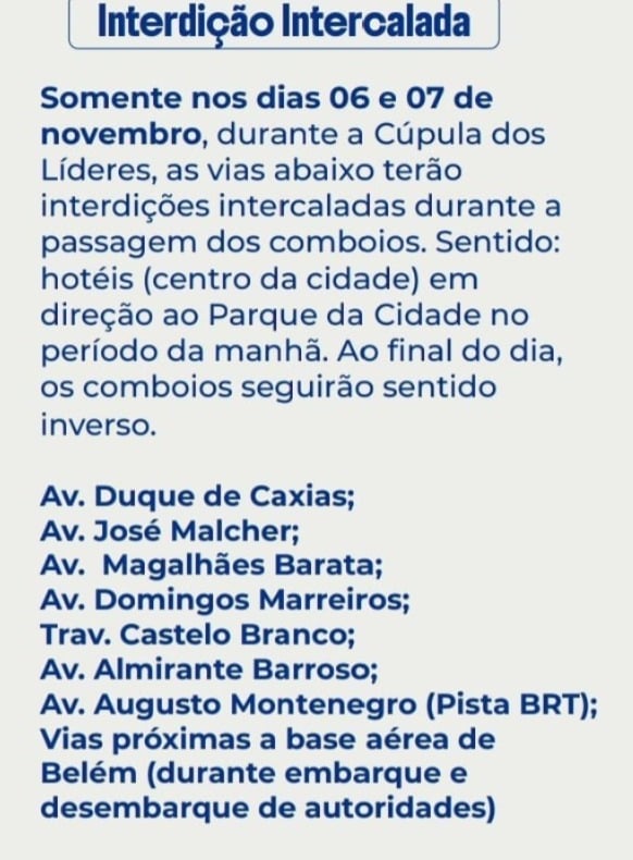 Interdição intercalada.