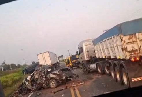 Imagem - Vídeo: grave acidente causa lentidão no trânsito na BR 316, na Grande Belém