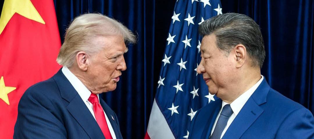 (presidente dos EUA, Donald Trump, e o presidente chinês, Xi Jinping)