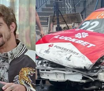 Imagem - Caio Castro sofre acidente de carro durante treino no Paraná