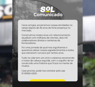 Imagem - Após 36 anos de atuação, Sol Informática encerra suas atividades em Belém