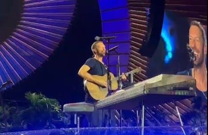 Chris Martin no Global Citizen, em Belém.