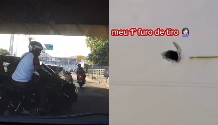 (Video: motorista flagra momento de tiroteio no RJ)
