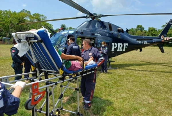 PRF realiza resgate aeromédico de paciente em estado grave na Ilha de Cotijuba