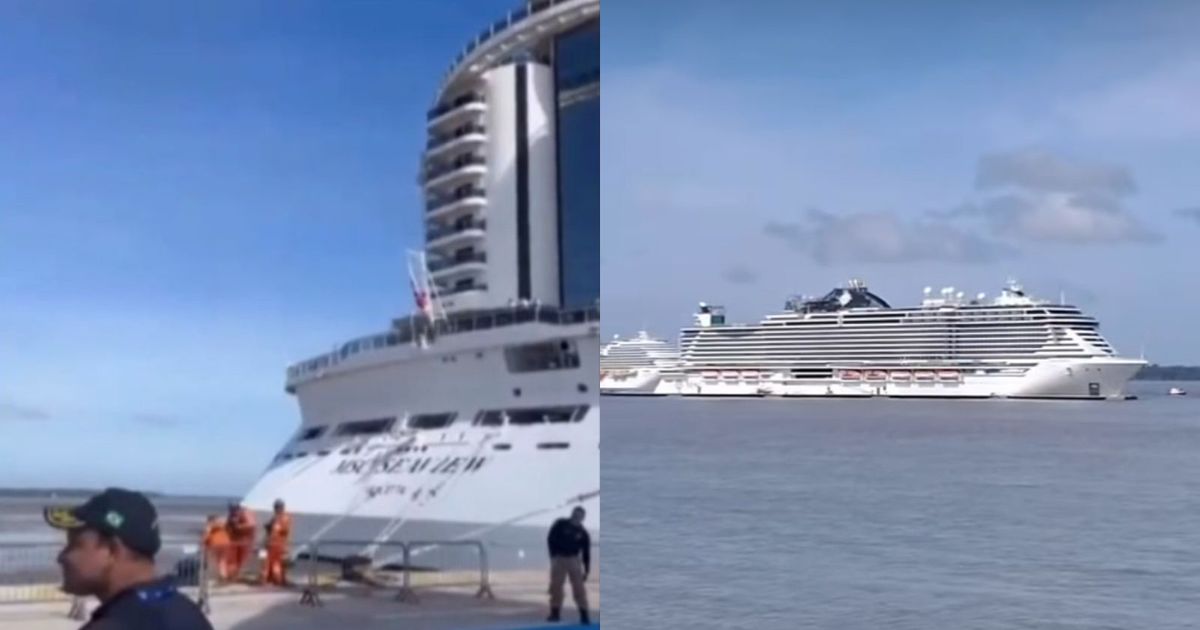 Primeiro Navio Cruzeiro Transatlântico atraca no Porto de Outeiro para a COP30.