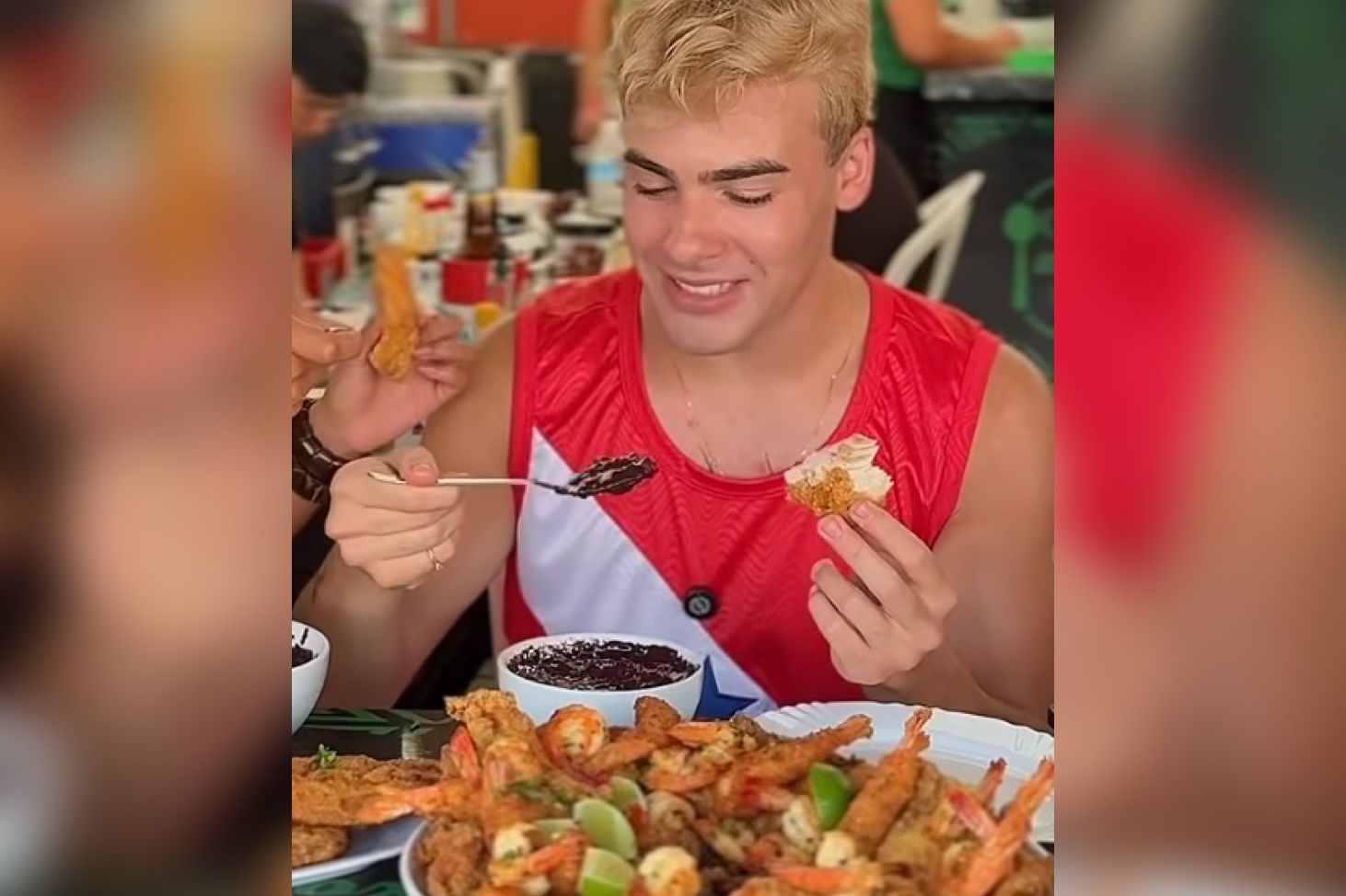 Imagem - Em Belém, influenciador Caio Cerqueira posta vídeo no ver-o-peso tomando açaí; assista