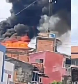 Imagem - Incêndio atinge casa no bairro Santa Rosa, em Abaetetuba, e mobiliza Corpo de Bombeiros