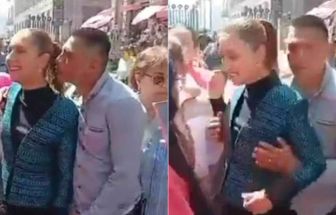 Presidente do México sofre assédio durante evento público