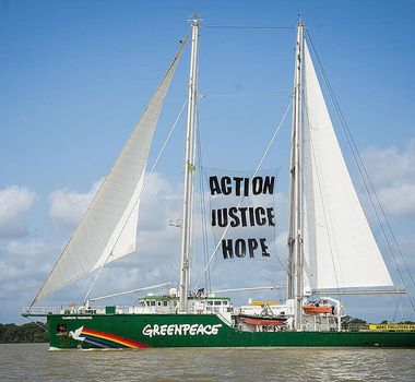 Imagem - Navio do Greenpeace chega a Belém e terá visitação gratuita neste fim de semana; saiba mais