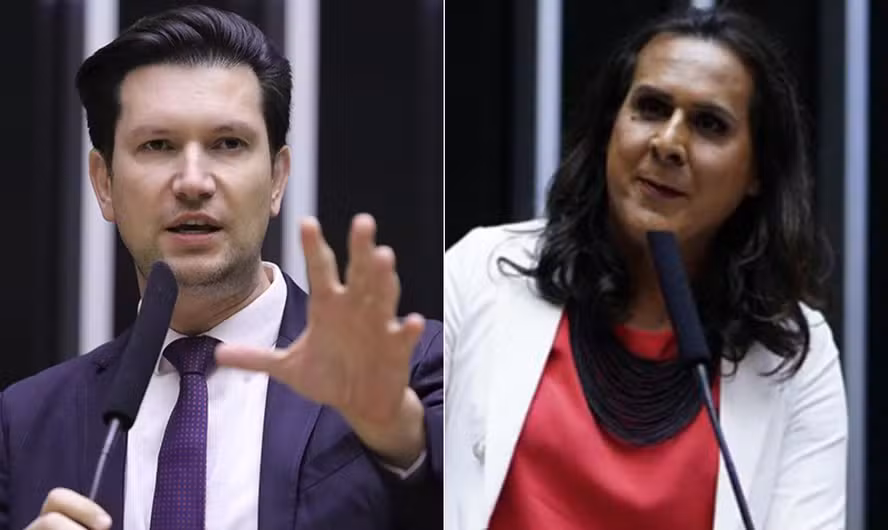 O deputado federal Gilson Marques (Novo-SC)  e a deputada Duda Salabert (PDT-MG).