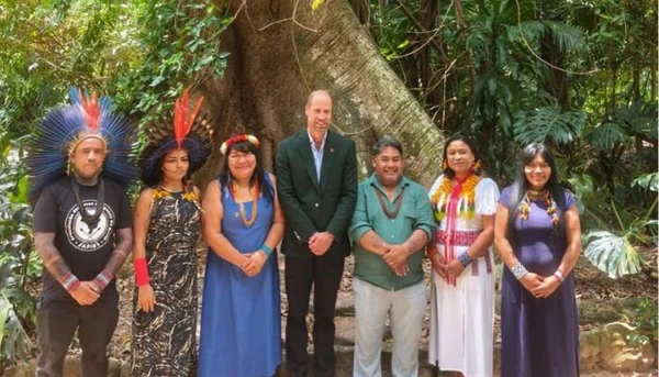 Príncipe William encerra visita a Belém com plantio simbólico no Museu Goeldi