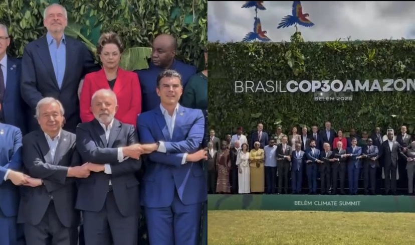 Registro marca o segundo dia da Cúpula dos Líderes da COP30, realizada no Parque da Cidade