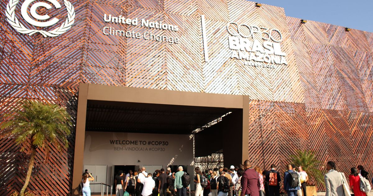 Entrada da Blue Zone na COP30.