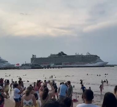 Imagem - Navios da COP30 viram atração e movimentam Outeiro; veja