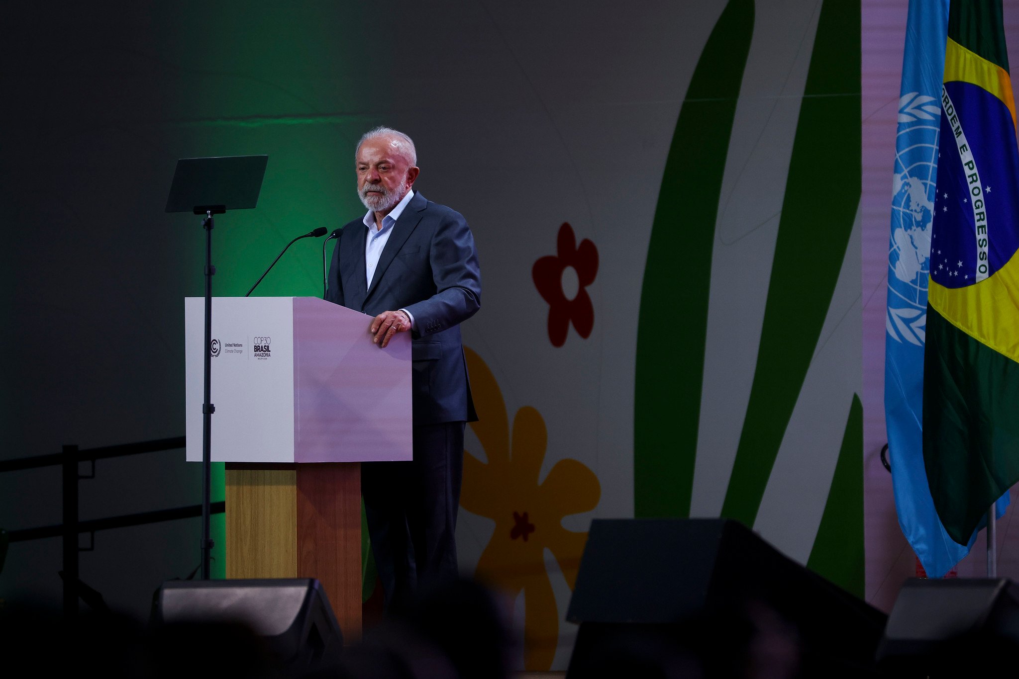 Presidente Lula durante cerimônia de abertura da COP30.