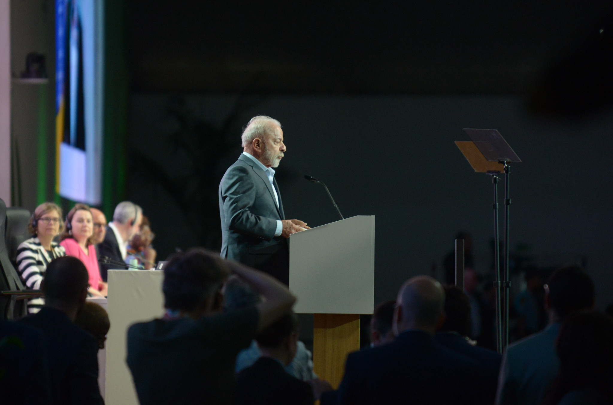 Presidente Lula durante discurso de abertura na COP30, em Belém.