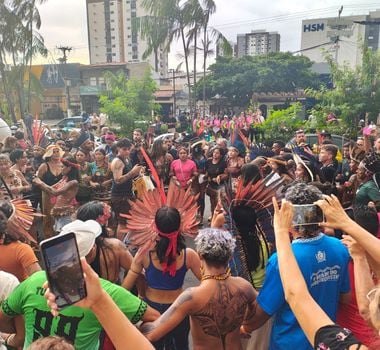 Imagem - COP30: protesto deixa o trânsito lento na Duque, em Belém