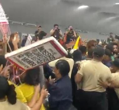 Imagem - Protesto causa tumulto na Blue Zone nesta terça