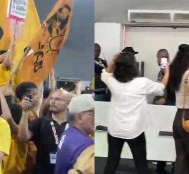 Imagem - Protesto na entrada da COP30 em Belém é marcado por enfrentamento e quebra-quebra