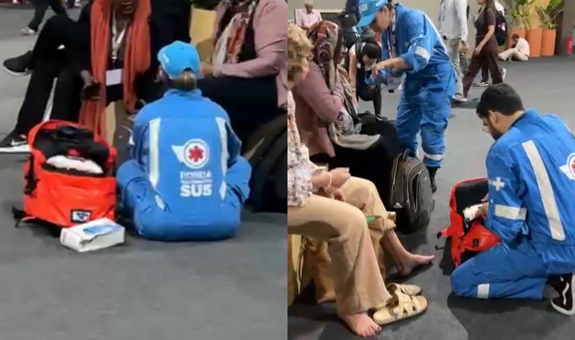 Enfermeiros emergencistas em atendimento na COP30