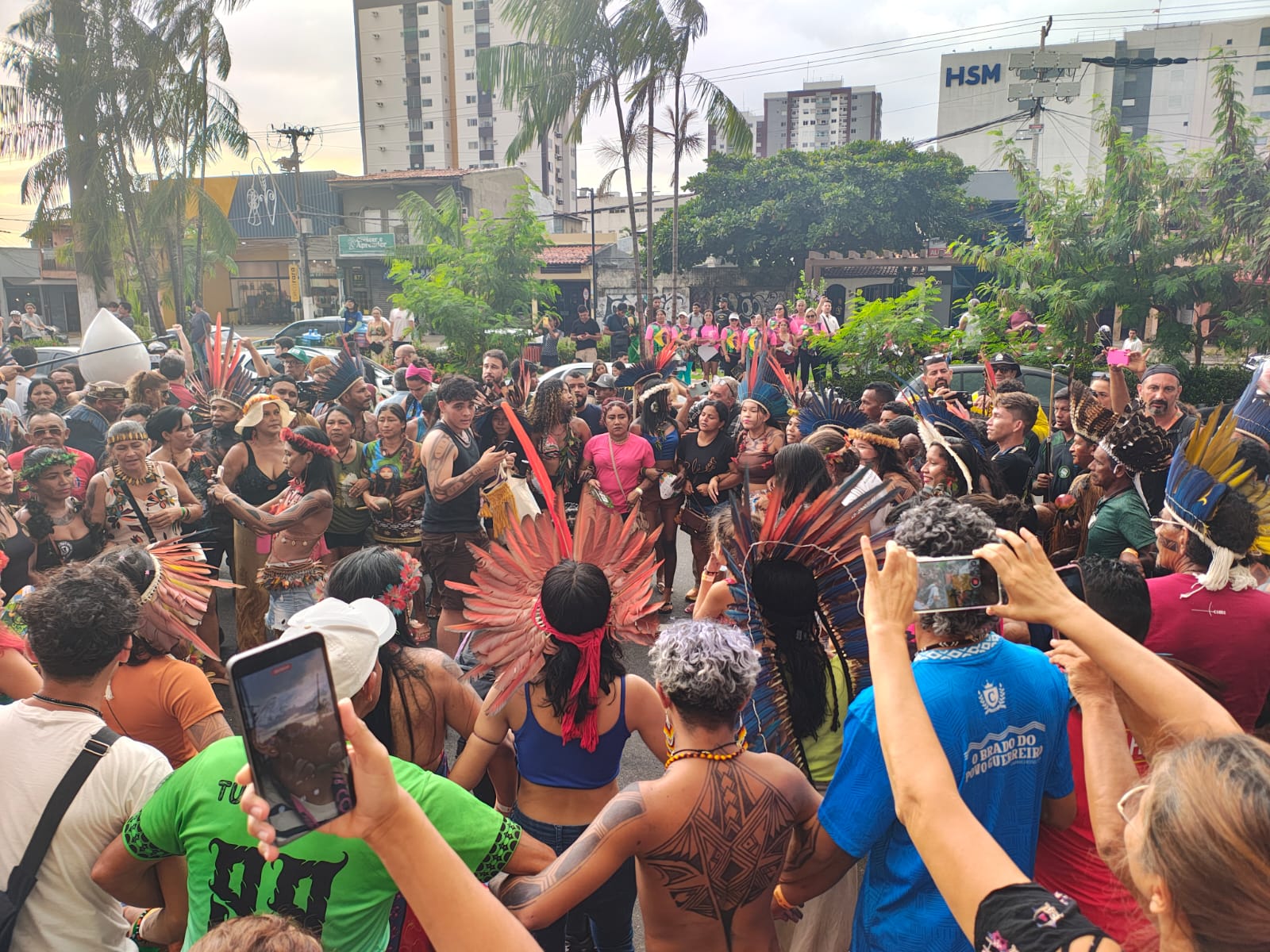 Imagem - COP30: protesto deixa o trânsito lento na Duque, em Belém