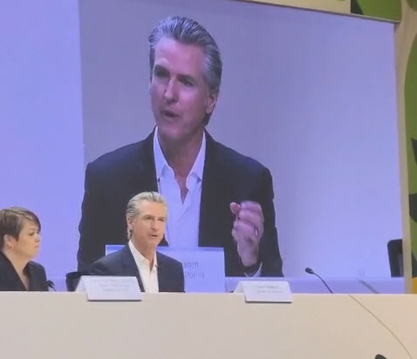 O governador ressaltou que a Califórnia atua como a quarta maior economia do mundo e reconhece que o risco climático também é um risco financeiro